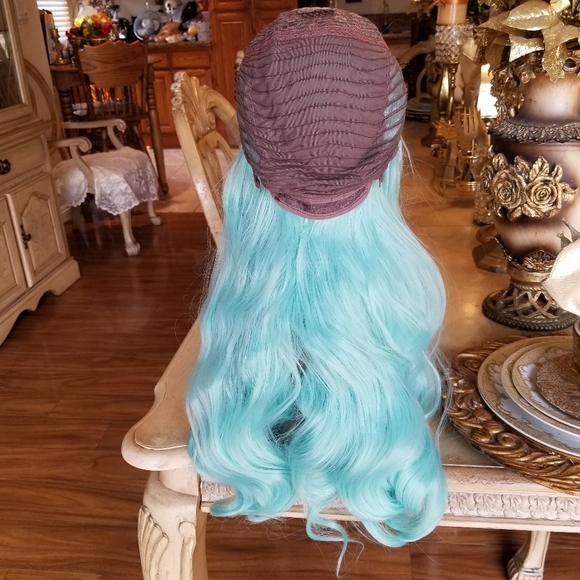 Mint Green Blue Lace Front Wig main image 7